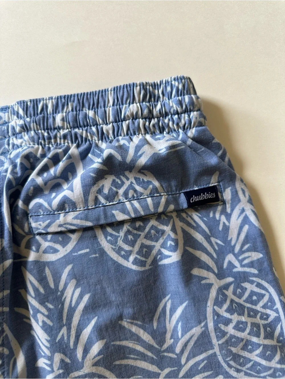 Chubbies Blue Pineapple The Thigh-napples swim trunks